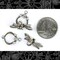 Silver Plated Brass Dragonfly Toggle Clasps - Set of Two - CL3